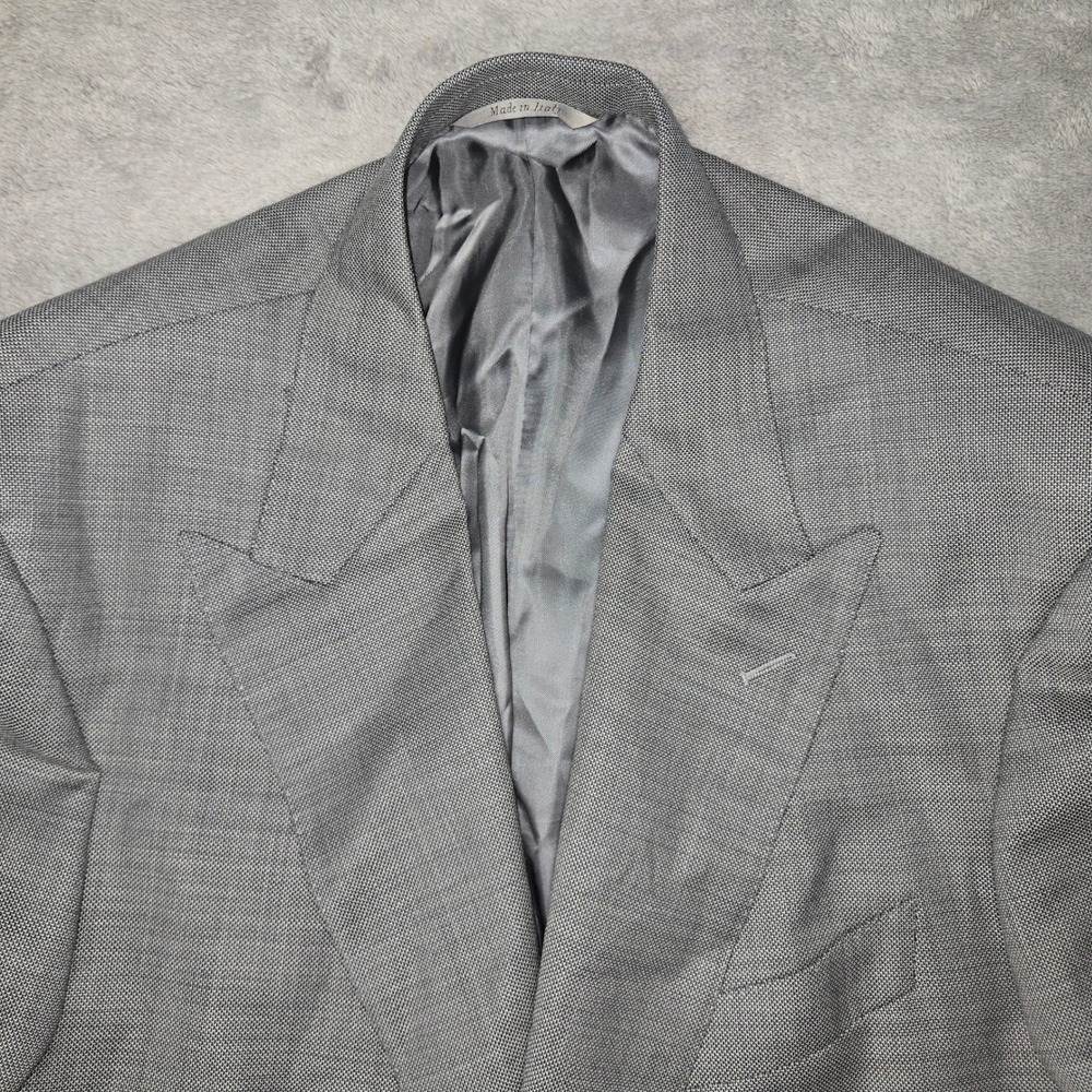 Canali Impeccabile Grey Wool Blazer Sport Coat Mens 58 R IT 48 R Made in Italy